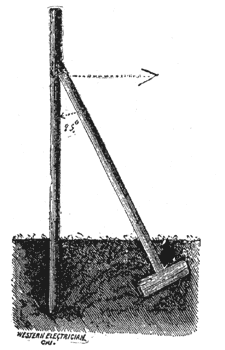 FIG. 41.  CORNER POLE BRACED.