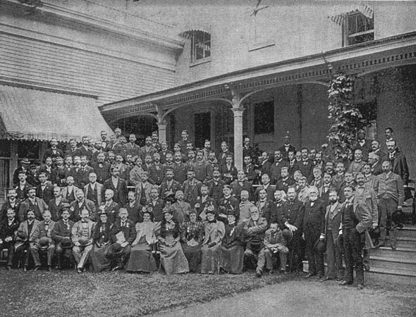 THE CONVENTION OF THE NATIONAL ELECTRIC LIGHT ASSOCIATION AT/ NIAGARA FALLS, N. Y., JUNE 8, 9, AND 10, 1897.  SOME OF THE DELEGATES AND VISITORS.