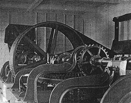 FIG. 4. POWER TRANSMISSION FROM LOWELL TO GRAND RAPIDS, MICH.  VIEW IN THE WHEEL ROOM.