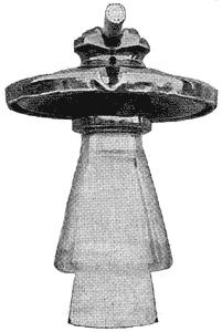 FIG. 1.  STANDARD TYPE OF LOCKE HIGH-TENSION INSULATOR.