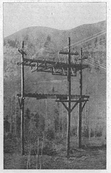 FIG. 1. WORK OF THE TELLURIDE POWER COMPANY.  OPEN-AIR SWITCHING JUNCTION.