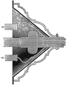 FIG. 2. MICANITE CANOPY INSULATOR FITTED TO WALL.