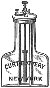 JAR OF CURT BATTERY.