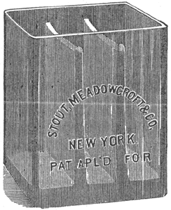 Pat. applied for, S. M. & Co./3-CELL BATTERY IN ONE JAR.