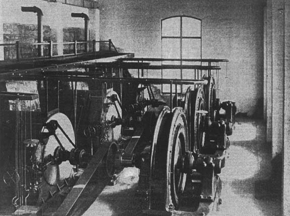 FIG. 2. — INTERIOR OF GENERATOR ROOM OF THE <span style='background-color: #FFFF99'>PELZER</span> POWER HOUSE.