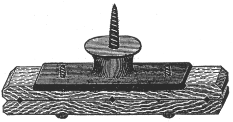 NO. 6  INCANDESCENT WIRE HOLDER/(THREE WIRE, WOOD INSULATION).